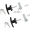Left Right Lock Set - 2 Lock Bodies, 4 Keys, 4 Screws, 2 Wheel Locks - Aluminum Alloy - Universal Key System - Adjustable Cam
