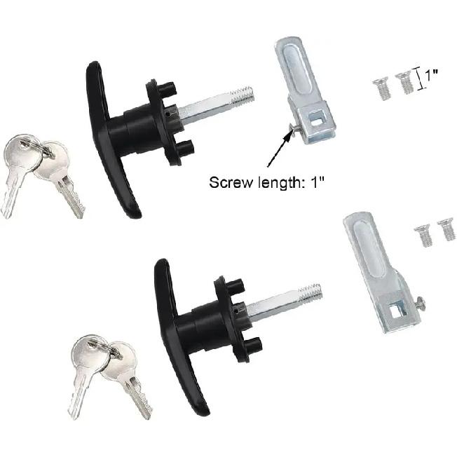 Left Right Lock Set - 2 Lock Bodies, 4 Keys, 4 Screws, 2 Wheel Locks - Aluminum Alloy - Universal Key System - Adjustable Cam