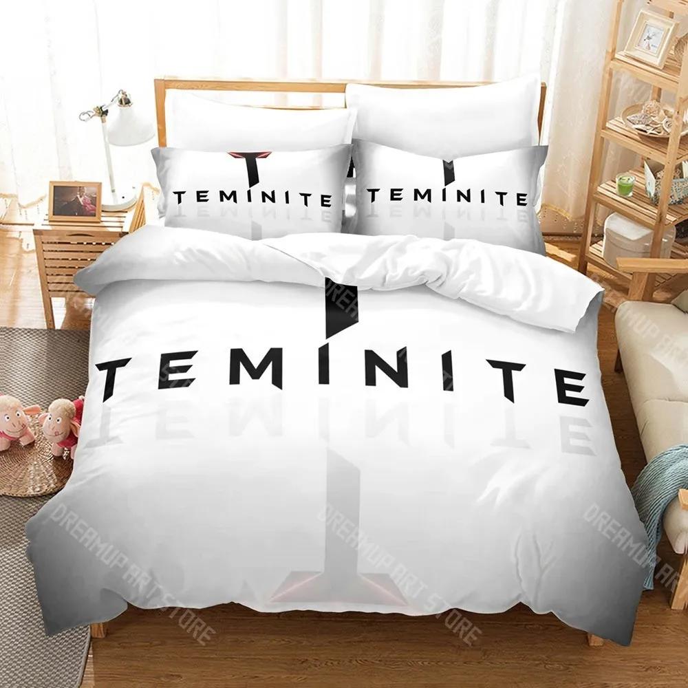 3D Print Teminite Logo Bedding Set Single Twin Full Queen King Size Bed Set Adult Boys Bedroom Duvetcover Sets Teminite