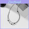 Titanium Steel Geometric Layered Necklace For Women Men With Cross Star Pendant And Handcrafted Design