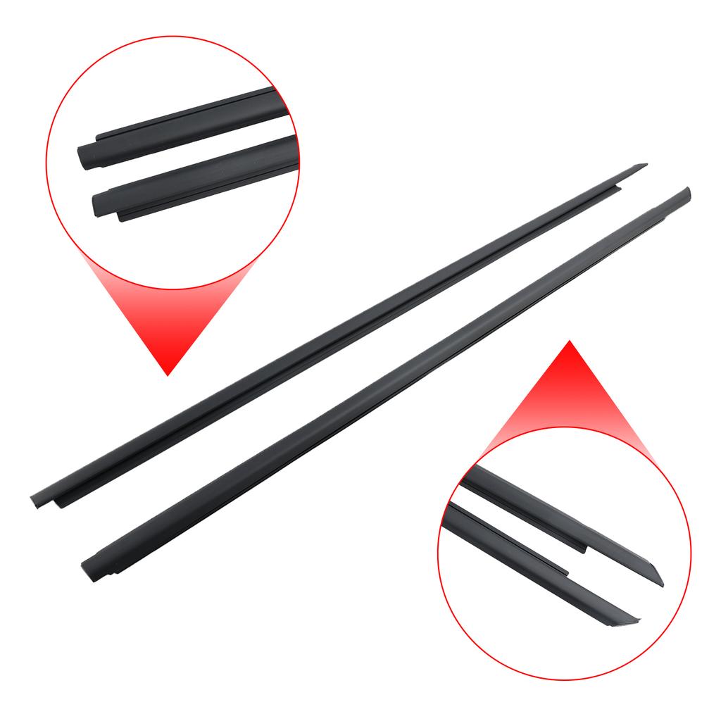 2pcs Front Door Window Belt Weatherstrip For DODGE CHALLENGER 2008-2017
