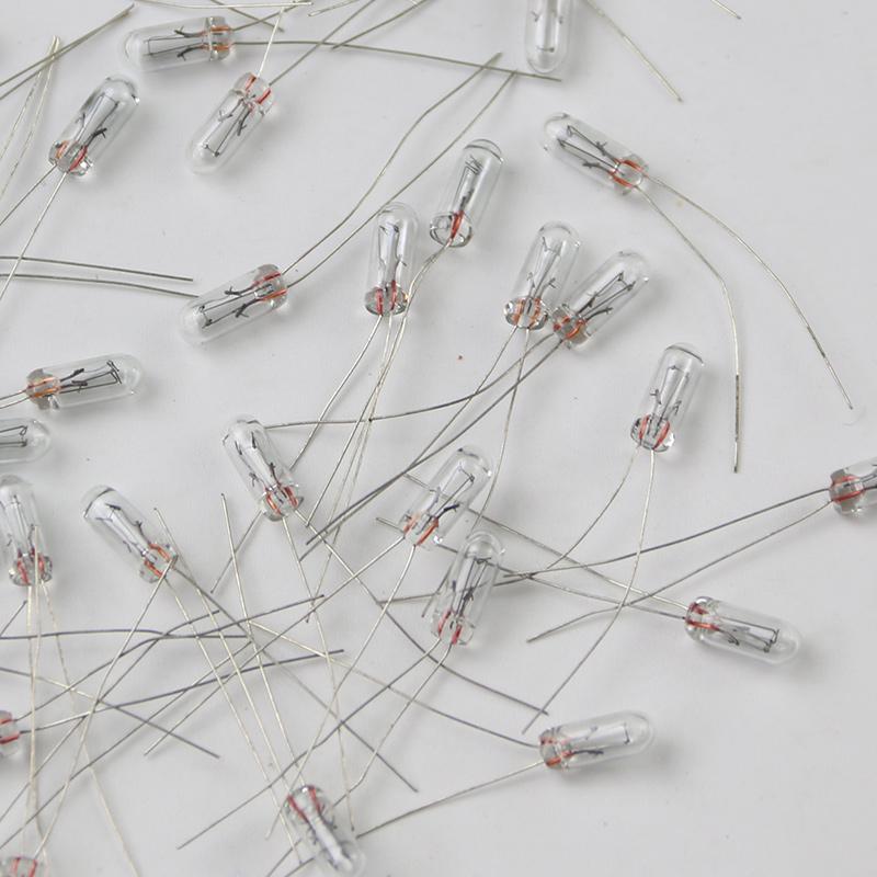 50Pcs 5mm 4mm 3mm Clear 12V Mini Bulb Of Wheat Rice Bulbs Switch Button Bulbs Indicator Bulb Tungsten Lamp Accessories Bulbs 7