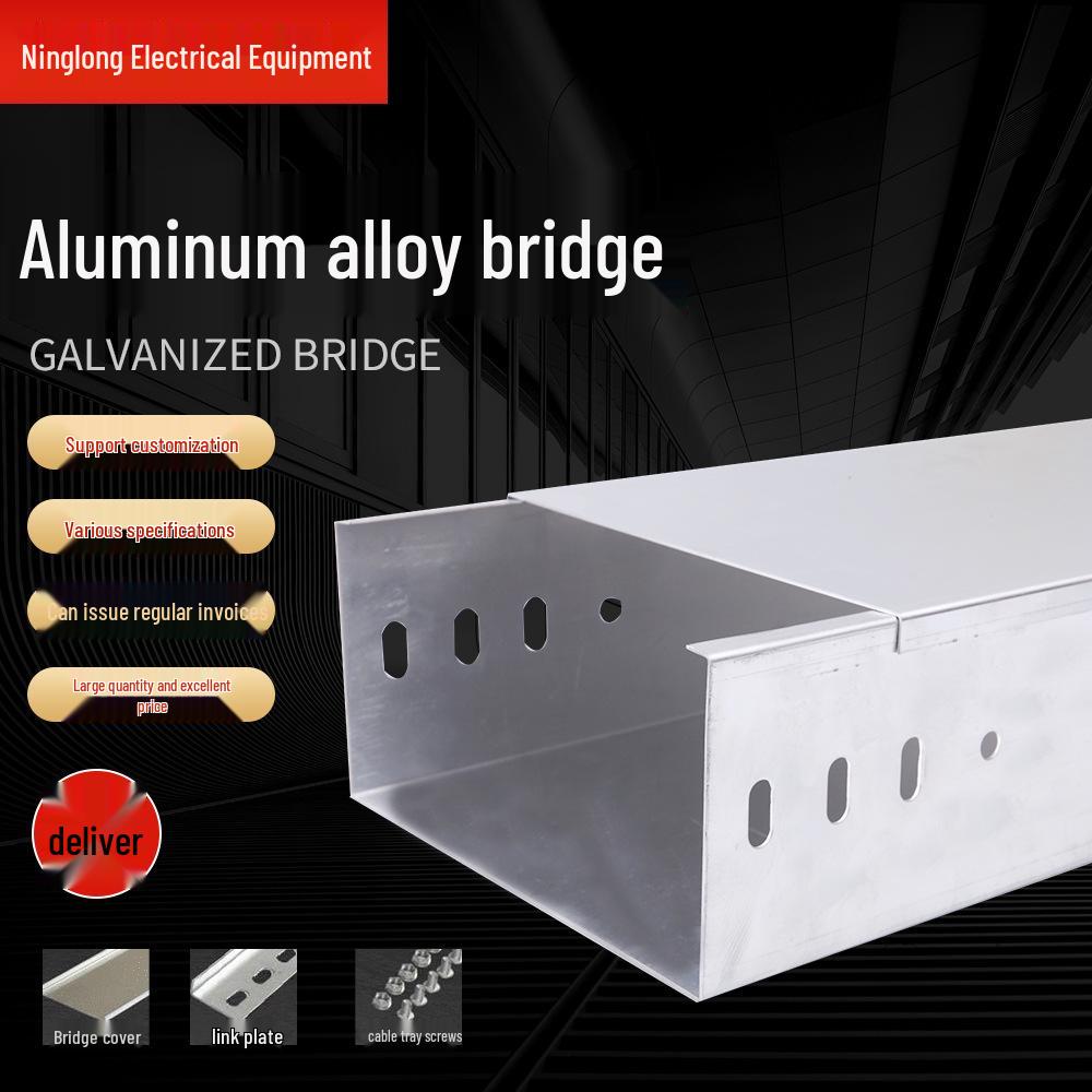 Aluminum Alloy Perforated Cable Tray 150x100 for Power Transmission