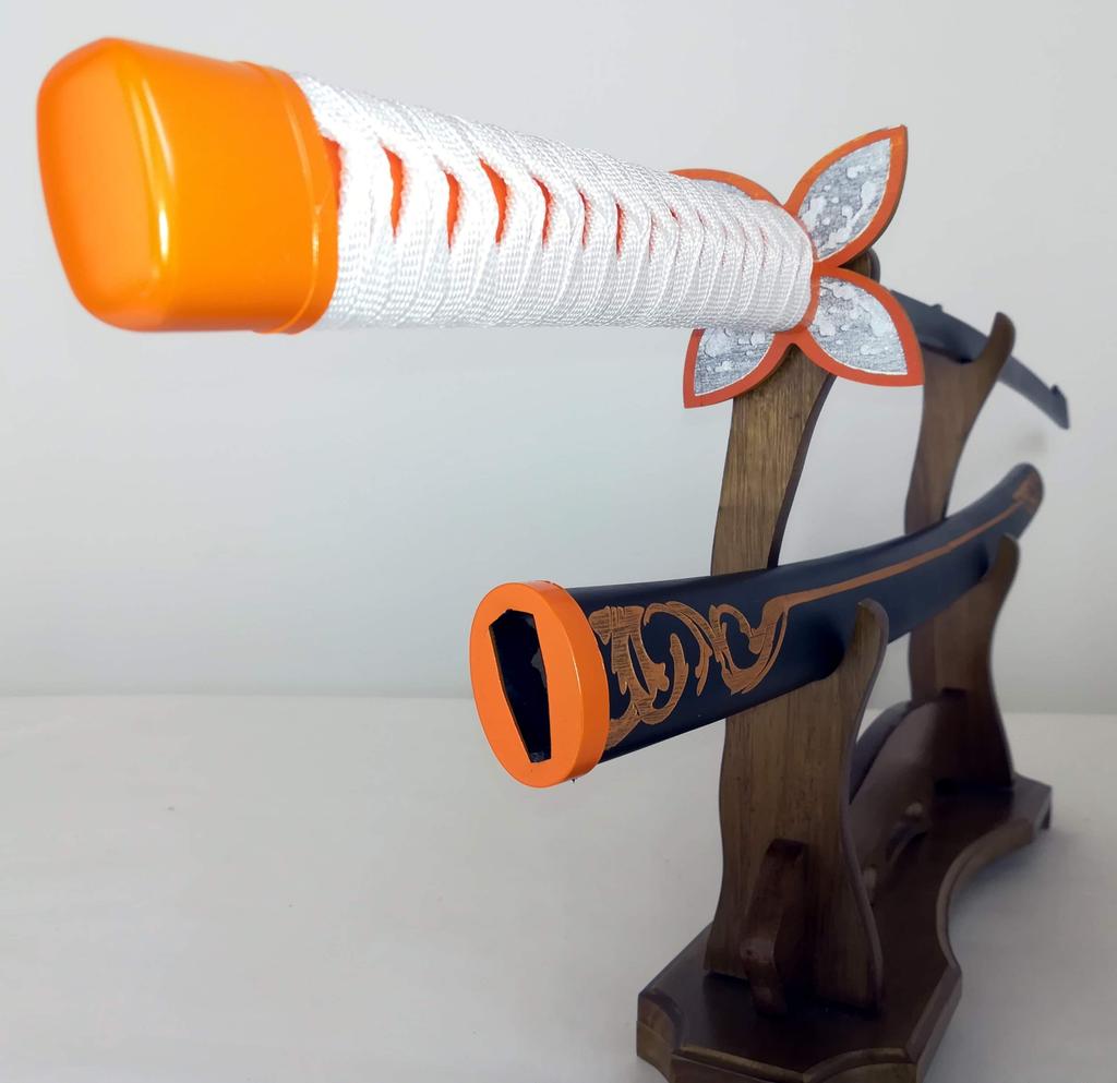 Wooden replica Nichirin sword, Kocho Shinobu, Demon Slayer, cosplay, interior decoration, Japanese sword, katana, weapon, S338