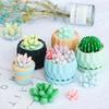 9Pcs 3D Succulent Silicone Mold,Cactus Candle Handmade Molds Fondant Mold Soap Mold for Valentine's Day Birthday Home Decoration