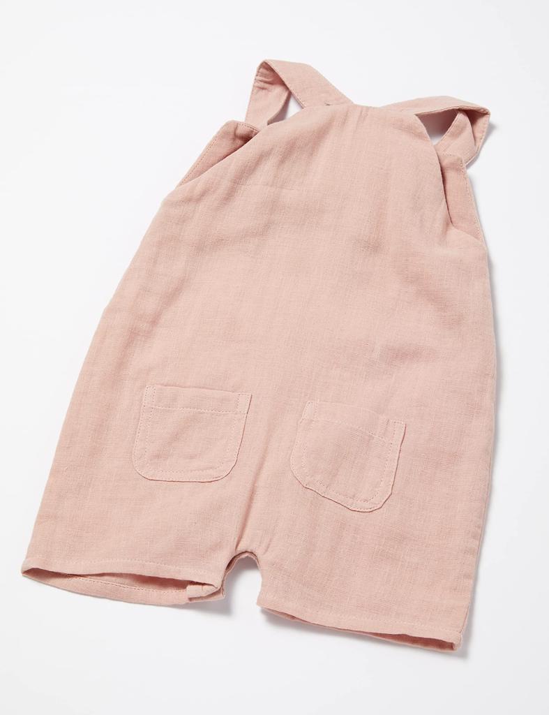 Organic Overalls Baby Rosewater [L'ovedbaby] (Muslin) Bodysuit, (Rosewater Pink), 6-9M (6-9 months)