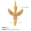 Yori 2Pcs Stainless Steel Gold Color PVD Plated Pendant for DIY Necklace Bracelet Earring Jewelry Making Accessories