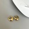 Copper Metal Hoop Earrings for Women Simple Design Exquisite Young Girl Gift Wedding Accessories Beautiful Jewelry