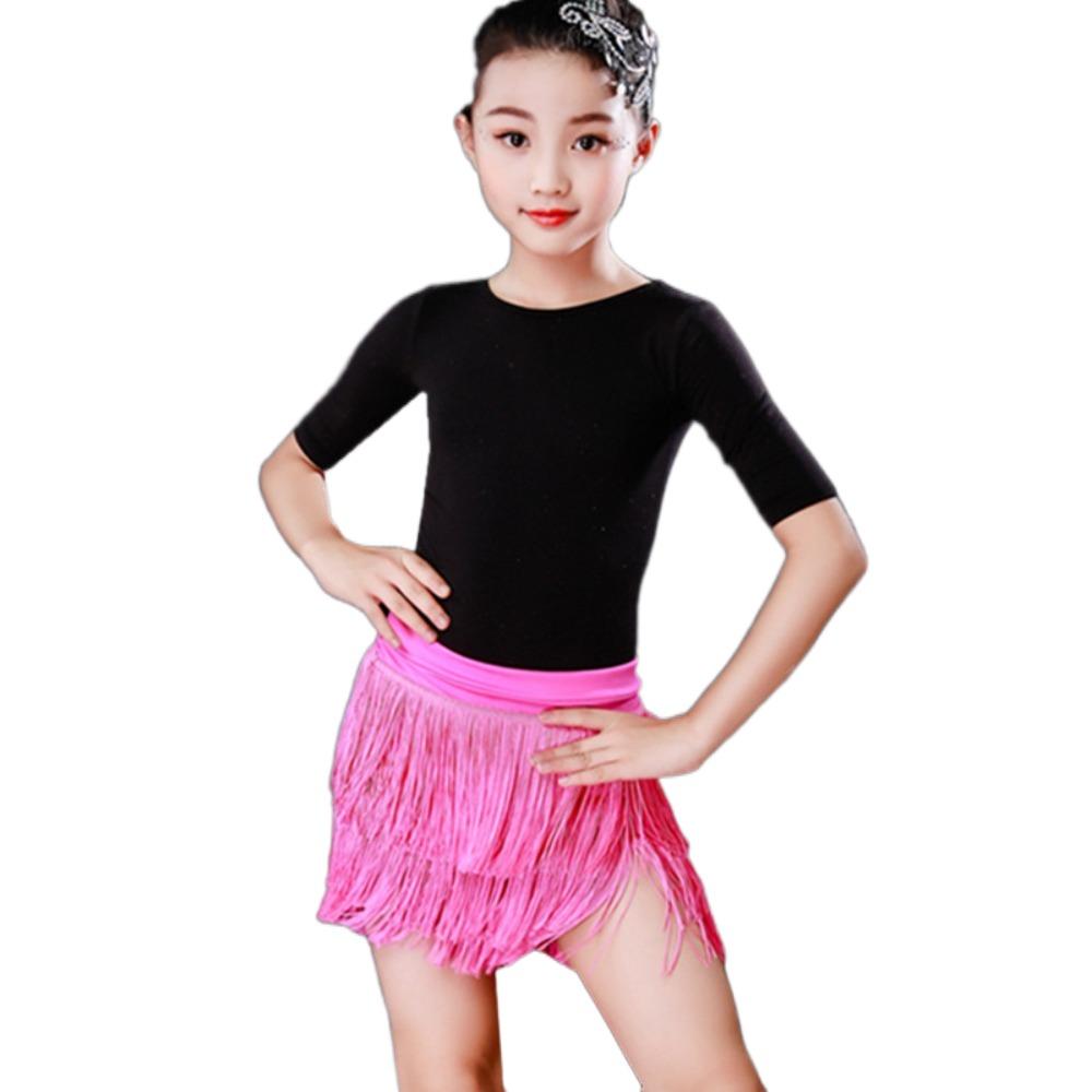 Tassel Latin Dancing Dress Three-Layer Ballroom Dancing Wear Fashion Chacha Dance Wear  for Kids