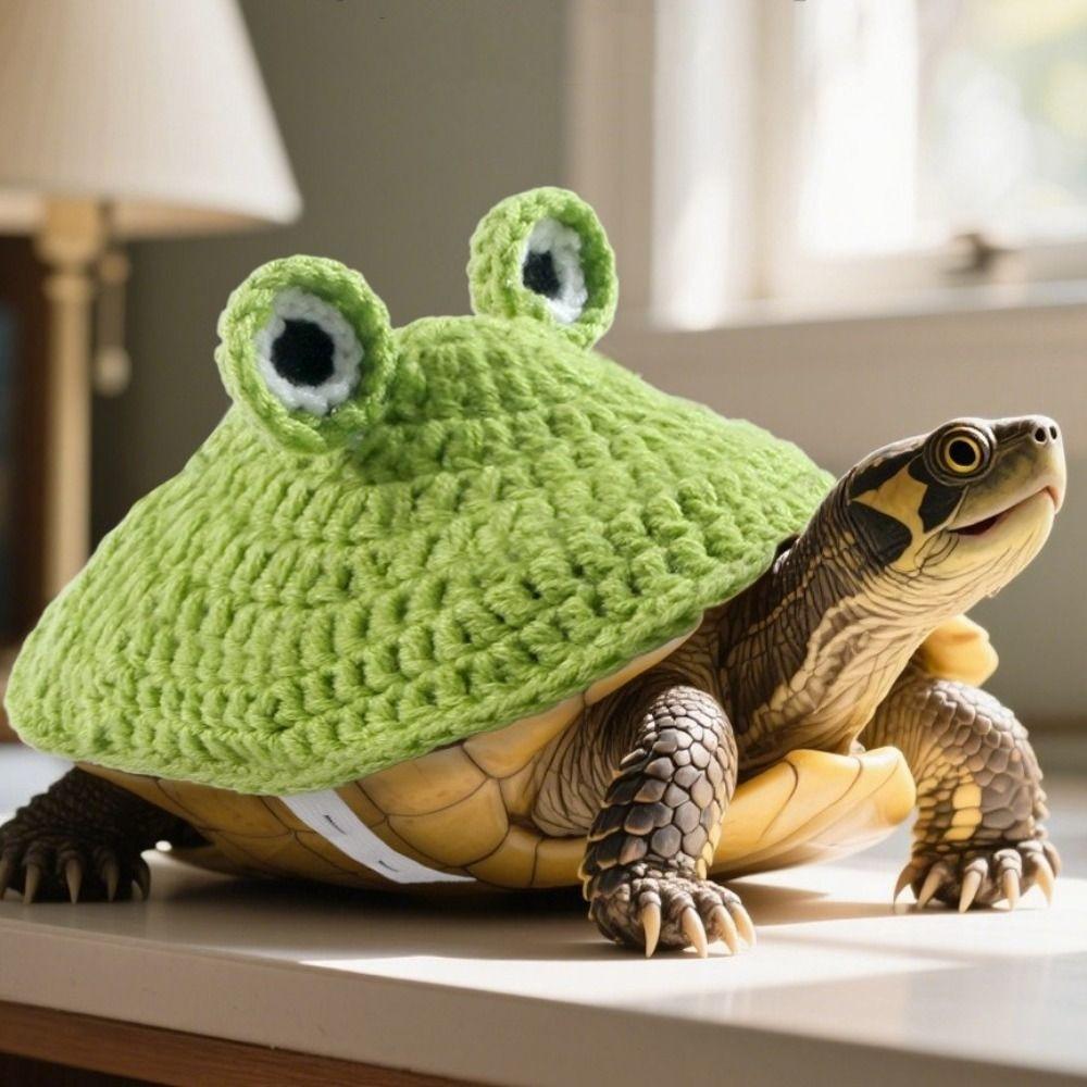 Knitted Pet Tortoise Clothes Frog Pet Turtle Outfit Fashion Small Animal Apparel  Tortoises Supply