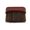 Professional Barber Neck Duster Brush Soft Nylon Hair Beech Handle Sweeping Cleaning Tool Flat Dark Brown