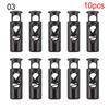 10 pcs Double Hole Metal Stopper Apparel Sewing Accessories Metal Clamp Stopper Cord Lock Toggle Shoelace Sportswear Accessories