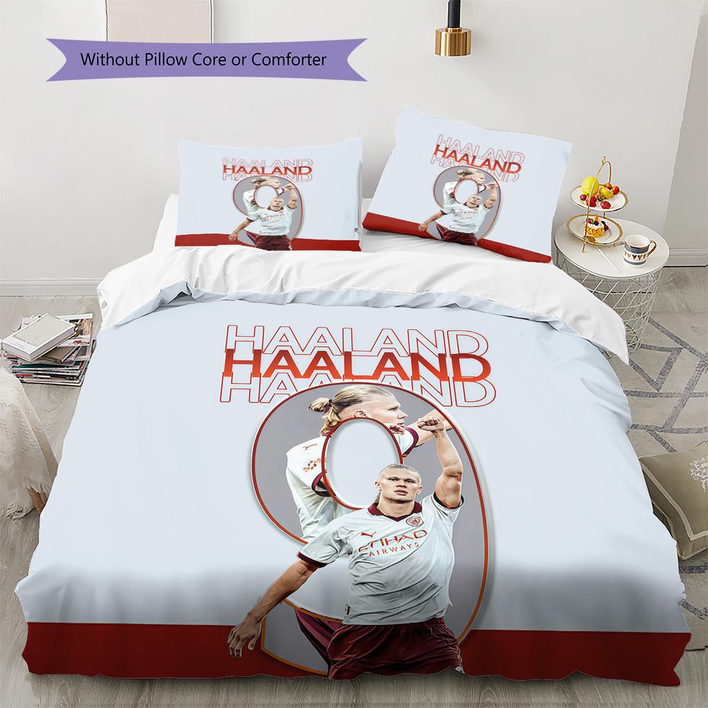 Set Copripiumino Trapuntato Modello Haaland Decorazione per la Casa Regalo (1 * copripiumino + 2 * federe senza imbottitura)