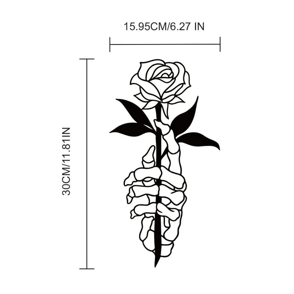 

1 шт. Металлический череп оленя, руки, держащие цветы, настенный декор, металлические руки, череп, держащие цветы, знак светло-серый
