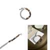 Geometric Stainless Steel Bracelet For Men And Women With Natural Stone Accents