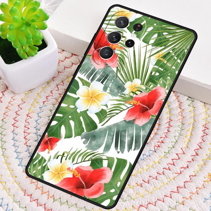 

Palm tree Leaves Plant Flower Silicone Phone Case For Samsung Galaxy note 10 pro S26 S25 S24 S23 S22 S21 Plus Ultra Capa Cover Galaxy S20 Ultra 5G