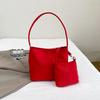Koreanischer Stil Nylon-Tragetasche Handtasche Große Kapazität Stickerei Buchstabe Achseltasche All-Match Unifarbene Stoff-Umhängetasche Reise