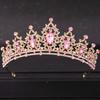 Diademi e Corone in Cristallo Rosa per Donne Sposa Diadema Corona Tiara Rosa Strass Accessori per Capelli da Sposa Gioielli