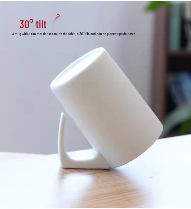 Custom Logo Ceramic Mug: Creative Inverted Design for Hotel Bathroom or Souvenir Gift