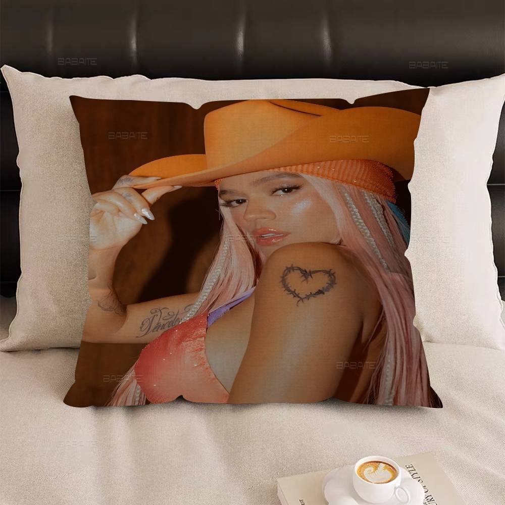 Popular Music Singer KKarol G Cushion Cover Decorative Pillow Sofa Home Decor Case Pillow Cases