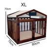 Wooden Transparent Pet House with Double Doors Indoor Dog Cat Crate Fence Stable Safe Houses for Small To Medium Cats Dogs