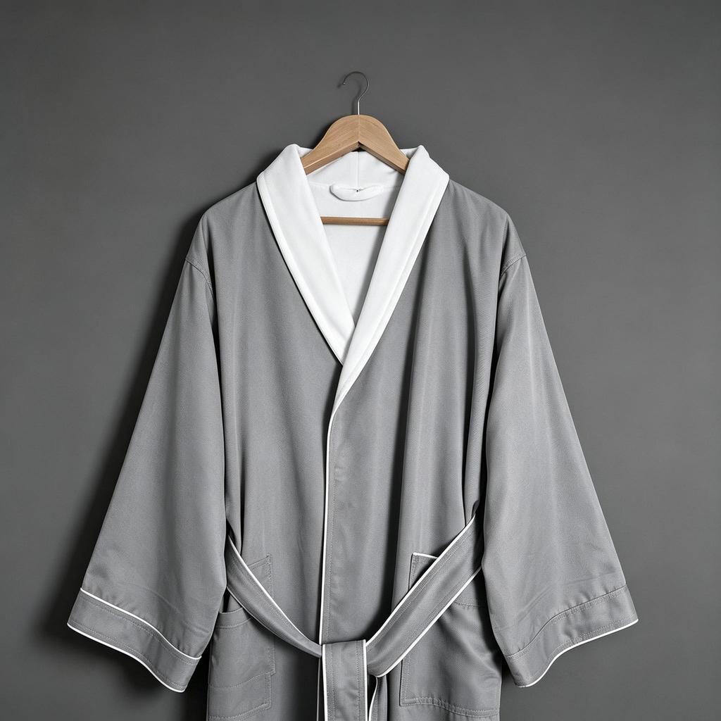 Unisex Cotton Hotel Bath Robe,Soft Absorbent Adult Bath Gown For Hotel Homestay Home All‑Season Use