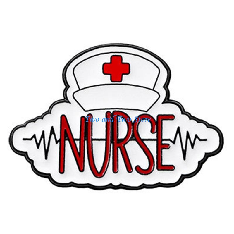 HX6F Alloy Hospital Theme Brooch Pin Gift for Healthcare Professional Creative Design