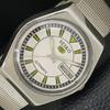 JAPAN 6319A VINTAGE SEIKO 5 AUTOMATIC MENS WHITE COLOR DIAL WATCH A702713-1 R210-a702713