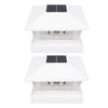 2er-Pack Solar-Pfostenleuchte LED Warmweißes und Weißes Licht Wetterfest Solarbetrieben Terrassen-Zaunpfahlleuchte für Terrasse Veranda