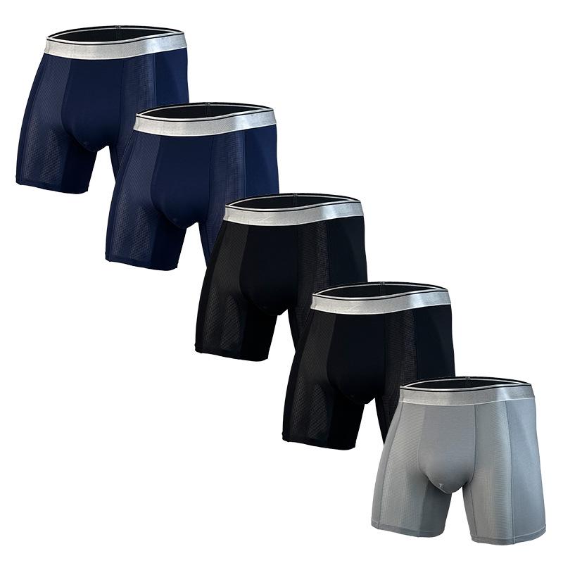 Breathable Men's Boxer Briefs To Prevent Testicular Dampness - Mesh Sports Viscose, Loose Fit