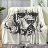 Portrait of a Puppy Throw Soft Flannel Throw Summer AC Blanket Lightweight Cool Nap Blanket for Sofa Bed Couch Travel