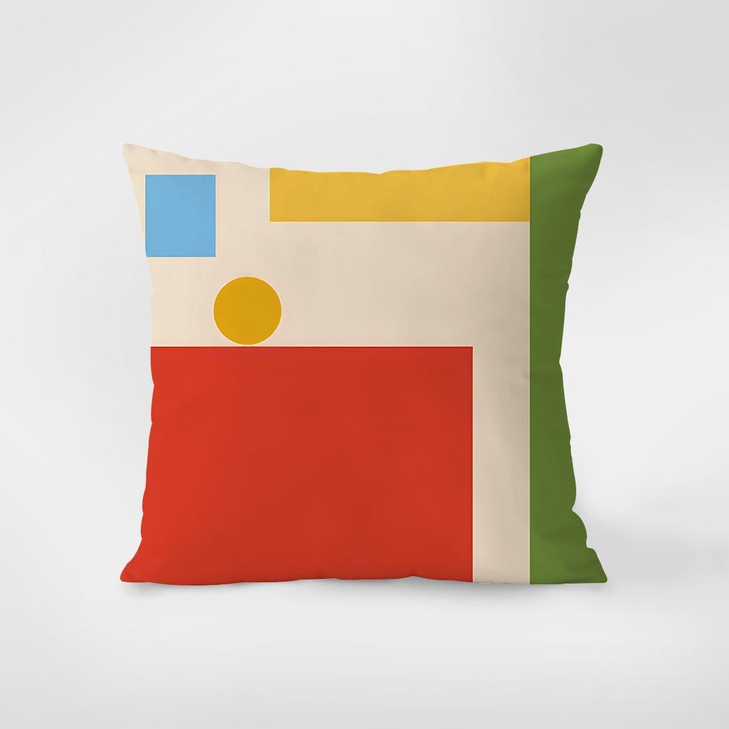 Simple Geometric Pattern Pillowcase Dormitory Decoration Office Living Room Sofa Home Pillowcase