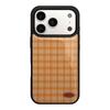 Orange Grid Pattern Phone Case for Apple iPhone 15/13/17 Promax