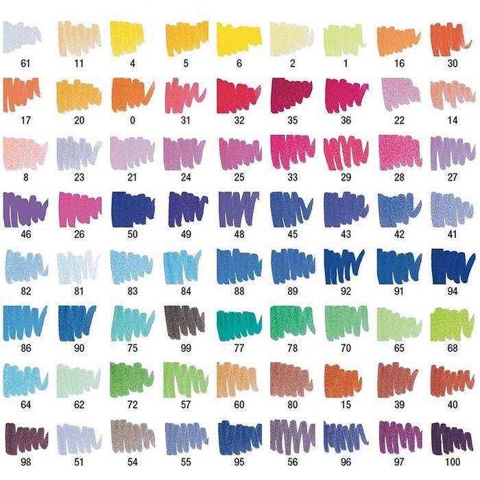 Coffret de 72 feutres - Pointes fines et pinceaux - Bruynzeel