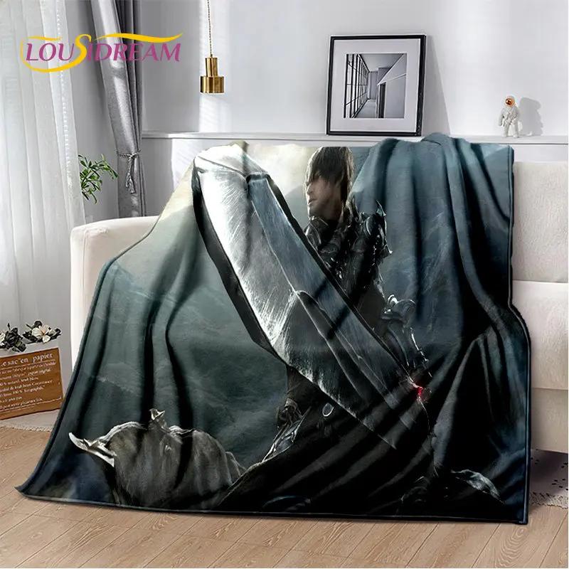 Final Fantasy Series Games Gamer Weiche Plüschdecke, Flanelldecke, Überwurfdecke für Wohnzimmer, Schlafzimmer, Bett, Sofa, Picknick-Abdeckung