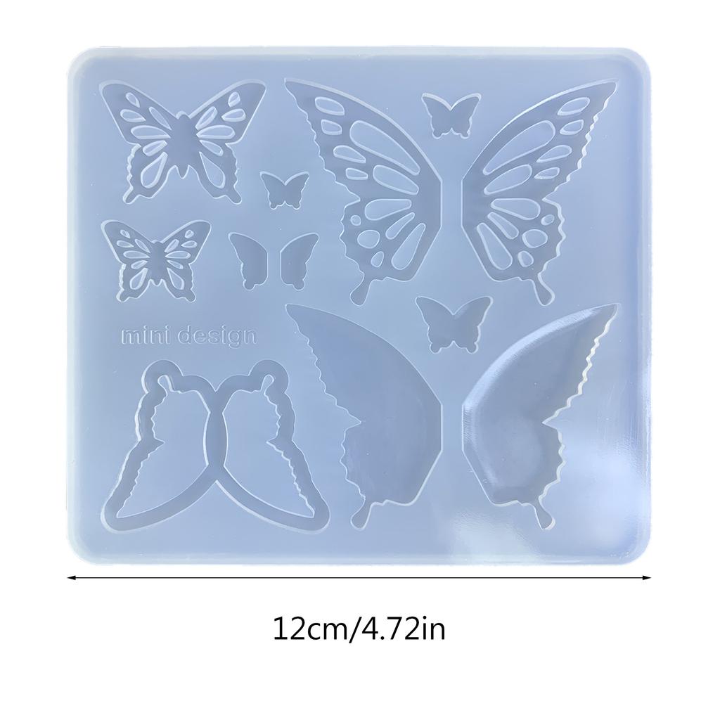 Silicone Butterfly-shape Parts Decoration Molds Filler Various Styles Keychain Mold DIY Pendant Epoxy Crafting Molds