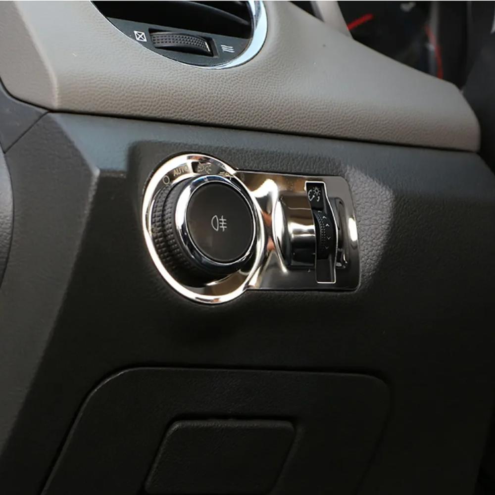 For Chevrolet Cruze 2009-2014 Malibu Trax for Opel Mokka ASTRA J Car Headlight Switch Cover Sticker Trim Accessories