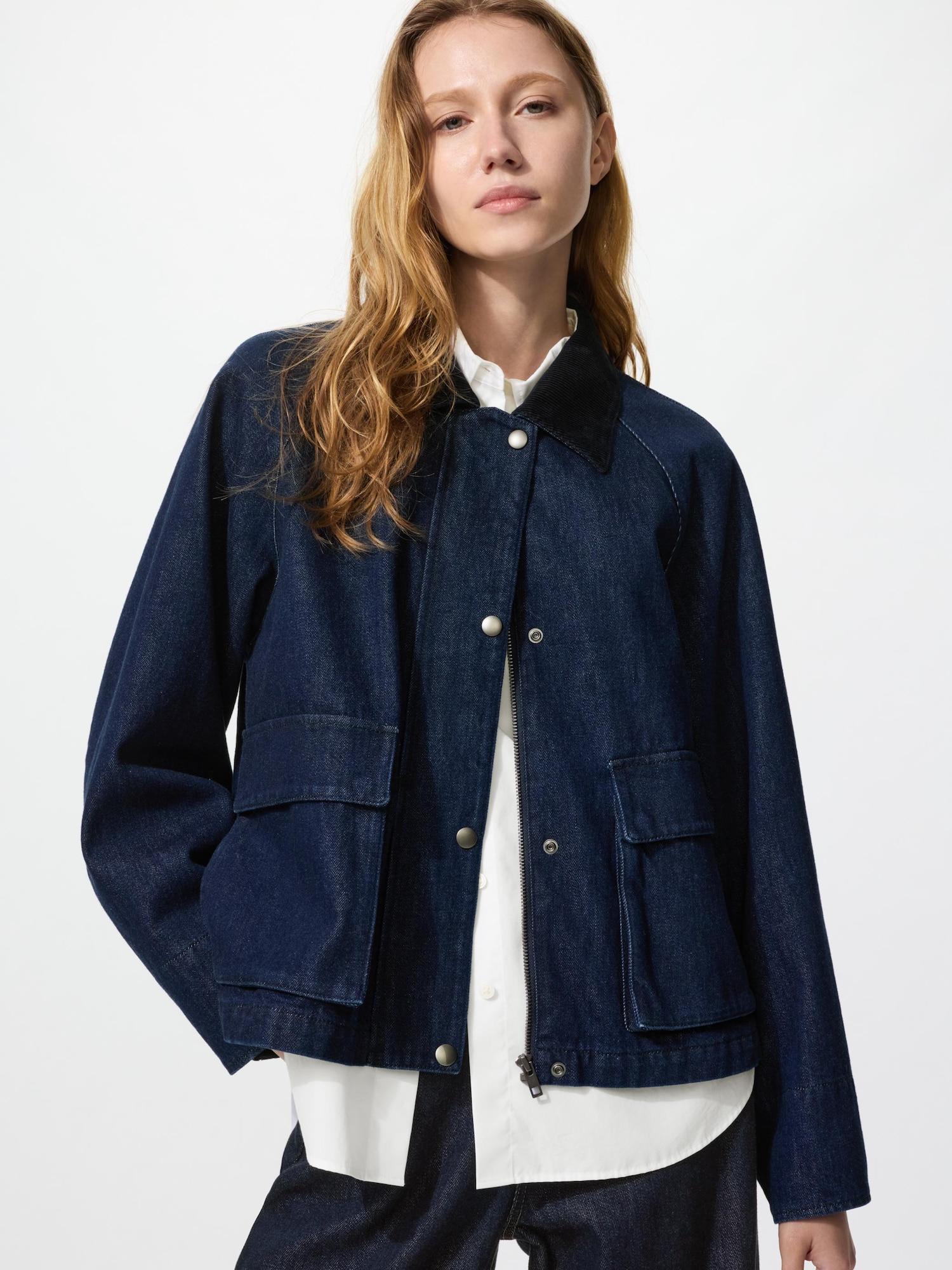 

Uniqlo Япония Рабочая джинсовая куртка-шорт 69 NAVY/XS