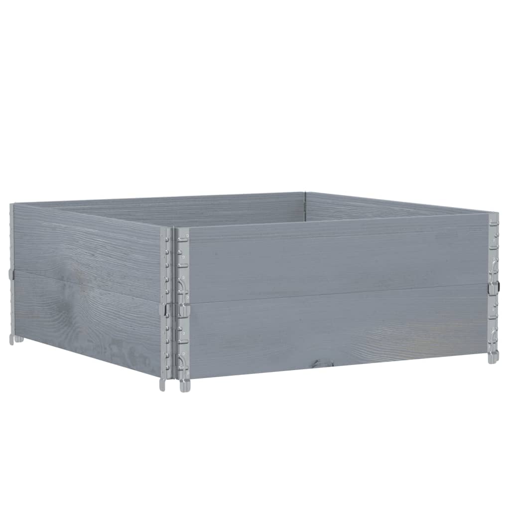 Plant Box Gray 100x100 Cm Solid Pine Wood