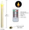 Led Taper Candle w/Remote&timer Moving Wick Flickering Window Tea Light Battery Operate Christmas Dinner Table Decoration-H23CM
