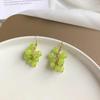 2020 Summer Fresh Green Bead Tassel Grape Drop Earrings - Mori Style