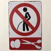 No Spitting Urine Toilet Rule Metal Tin Sign Vintage Bar Wall Painting Plaque Man Cave Art Poster Home Decor 20x30cm 26T0104 26T0104