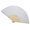 Various Colors Chinese Folding Bamboo Ribs Fan DIY Blank Paper Fan Wedding Shower Party Decor