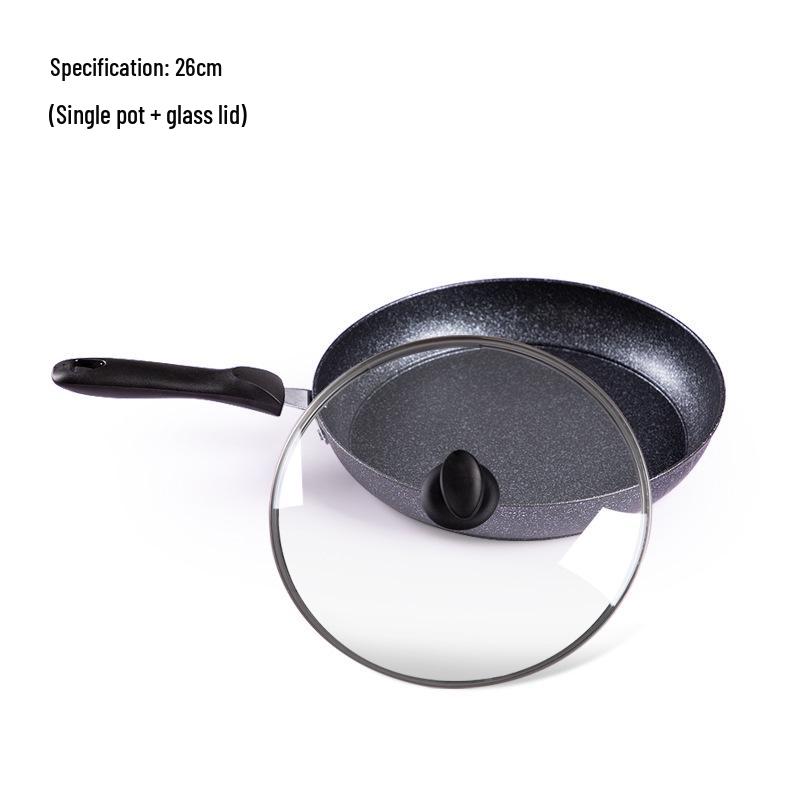 Smokeless Non-Stick Medical Stone Frying Pan with Composite Bottom for Eggs and Steaks