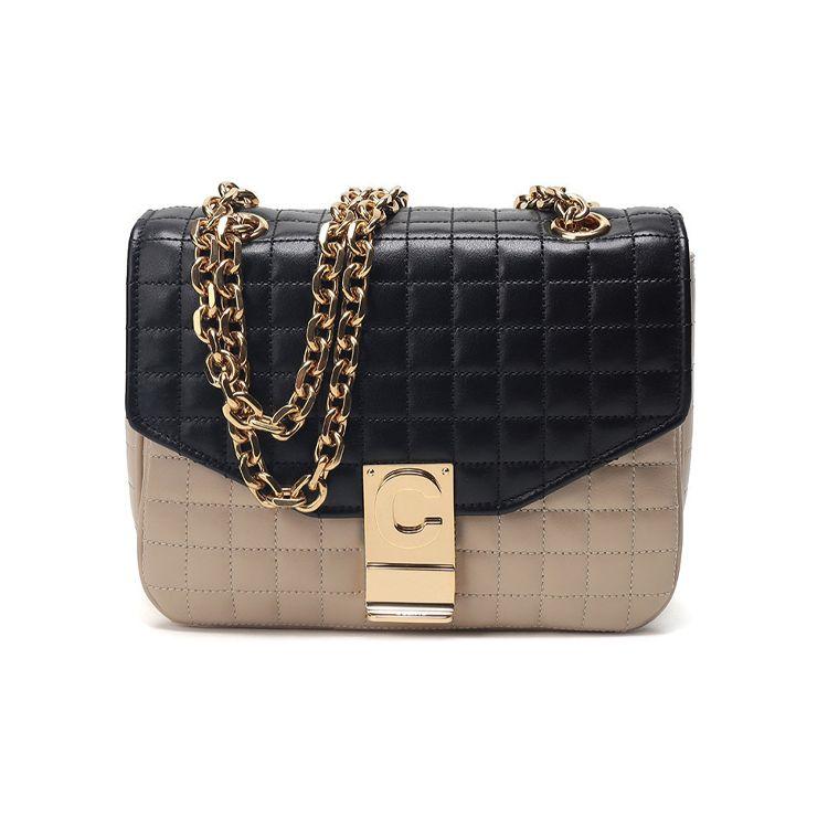 

Celine Quilted Chain Leather Crossbody Shoulder Bag Women Bags 188403BFD.03NB Basic Set (Bag+Dust Bag)