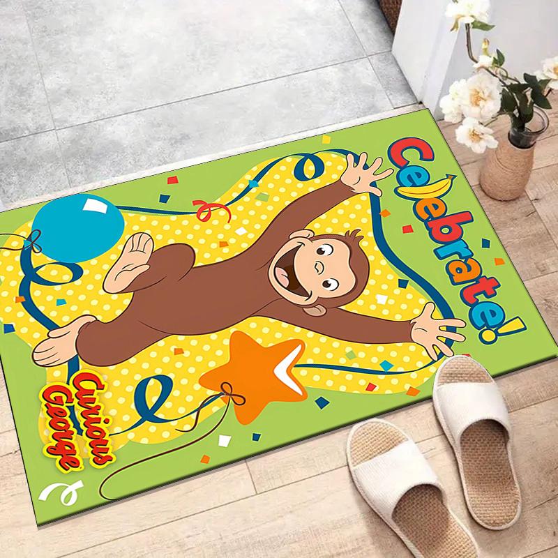 1pc Curious George (7) Design Printed Area Rug Carpet for Bedroom Living Room Home Decor Rugs Mat Non Slip Mat Rug for Bedside