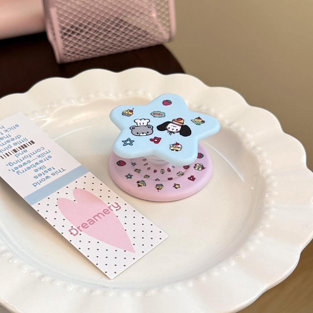 Cute Polka-Dot Puppy Stand Phone Case for iPhone 16, iPhone 17, and iPhone 17 Pro Max