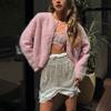 Women's Crew Neck Cardigan, Long Sleeve, Loose Fit for Spring and Fall