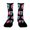 Warm 67 Meme Crew Long Socks Cartoon Creativity Stockings 67 Meme Ice Cream Socks  For Men Women