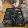 Prehistoric Dinosaurs Pattern Rug Floor Mat for Living Room or Bedroom Soft and Comfortable Carpet a Gift for Birthday and Holiday.
